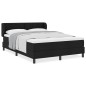 vidaXL Letto a Rete con Materasso Nero 140x190 cm Tessuto