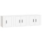 Set Mobili Porta TV 3 pz Bianco in Legno Multistrato