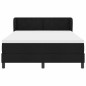 vidaXL Letto a Rete con Materasso Nero 140x190 cm Tessuto