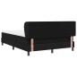 vidaXL Letto a Rete con Materasso Nero 140x190 cm Tessuto
