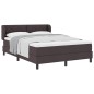 vidaXL Letto Box Spring con Materasso Marrone Scuro 140x190 cm Tessuto vidaXL Letto Box Spring con Materasso Marrone Scuro 140x190 cm Tessuto