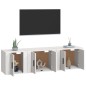 Set Mobili Porta TV 3 pz Bianco in Legno Multistrato