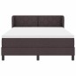 vidaXL Letto Box Spring con Materasso Marrone Scuro 140x190 cm Tessuto vidaXL Letto Box Spring con Materasso Marrone Scuro 140x190 cm Tessuto