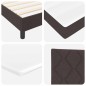 vidaXL Letto Box Spring con Materasso Marrone Scuro 140x190 cm Tessuto vidaXL Letto Box Spring con Materasso Marrone Scuro 140x190 cm Tessuto