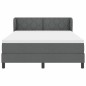 letto box spring vidaXL con materasso grigio scuro 140x200 cm in tessuto