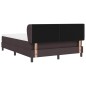 vidaXL Rete a Doghe con Materasso Marrone Scuro 140x200 cm Tessuto