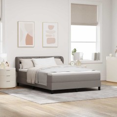 vidaXL Letto Box Spring con Materasso Tortora 140x200 cm Tessuto