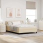 vidaXL Letto Box Spring con Materasso in Crema, 140x200 cm, Tessuto