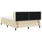 vidaXL Letto Box Spring con Materasso in Crema, 140x200 cm, Tessuto