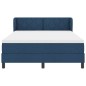 vidaXL Letto Box Spring con Materasso Blu 140x200 cm Tessuto vidaXL Letto Box Spring con Materasso Blu 140x200 cm Tessuto