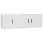 Set di Mobili Porta TV 2 pz Bianco in Legno Multistrato Set di Mobili Porta TV 2 pz Bianco in Legno Multistrato
