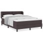 vidaXL Letto Box Spring con Materasso Marrone Scuro 160x200 cm Tessuto vidaXL Letto Box Spring con Materasso Marrone Scuro 160x200 cm Tessuto