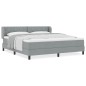 vidaXL Letto a Rete con Materasso Grigio Chiaro 180x200 cm Tessuto