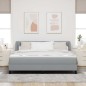 vidaXL Letto a Rete con Materasso Grigio Chiaro 180x200 cm Tessuto