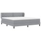 vidaXL Letto a Rete con Materasso Grigio Chiaro 180x200 cm Tessuto