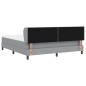 vidaXL Letto a Rete con Materasso Grigio Chiaro 180x200 cm Tessuto