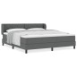 Letto a Rete con Materasso vidaXL Grigio Scuro 180x200 cm in Tessuto Letto a Rete con Materasso vidaXL Grigio Scuro 180x200 cm in Tessuto