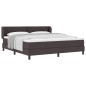 vidaXL Letto a Molla con Materasso Marrone Scuro 180x200 cm Tessuto vidaXL Letto a Molla con Materasso Marrone Scuro 180x200 cm Tessuto