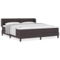 vidaXL Letto a Molla con Materasso Marrone Scuro 180x200 cm Tessuto vidaXL Letto a Molla con Materasso Marrone Scuro 180x200 cm Tessuto