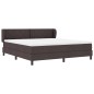 vidaXL Letto a Molla con Materasso Marrone Scuro 180x200 cm Tessuto vidaXL Letto a Molla con Materasso Marrone Scuro 180x200 cm Tessuto