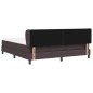 vidaXL Letto a Molla con Materasso Marrone Scuro 180x200 cm Tessuto vidaXL Letto a Molla con Materasso Marrone Scuro 180x200 cm Tessuto
