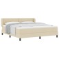 vidaXL Letto Box Spring con Materasso Crema 180x200 cm Tessuto