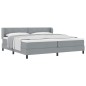 vidaXL Letto Box Spring con Materasso Grigio Chiaro 200x200 cm Tessuto