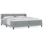 vidaXL Letto Box Spring con Materasso Grigio Chiaro 200x200 cm Tessuto