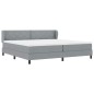 vidaXL Letto Box Spring con Materasso Grigio Chiaro 200x200 cm Tessuto
