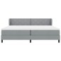 vidaXL Letto Box Spring con Materasso Grigio Chiaro 200x200 cm Tessuto