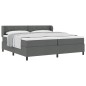 Letto a Molletta con Materasso vidaXL Grigio Scuro 200x200 cm in Tessuto Letto a Molletta con Materasso vidaXL Grigio Scuro 200x200 cm in Tessuto