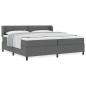 Letto a Molletta con Materasso vidaXL Grigio Scuro 200x200 cm in Tessuto Letto a Molletta con Materasso vidaXL Grigio Scuro 200x200 cm in Tessuto