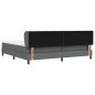 Letto a Molletta con Materasso vidaXL Grigio Scuro 200x200 cm in Tessuto Letto a Molletta con Materasso vidaXL Grigio Scuro 200x200 cm in Tessuto