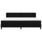 vidaXL Letto Box Spring Nero con Materasso , 200x200 cm, Tessuto