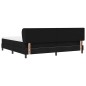 vidaXL Letto Box Spring Nero con Materasso , 200x200 cm, Tessuto