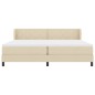 vidaXL Letto a box con materasso crema 200x200 cm in tessuto