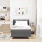 vidaXL Letto a Box Spring con Materasso Grigio Scuro 80x200 cm Tessuto vidaXL Letto a Box Spring con Materasso Grigio Scuro 80x200 cm Tessuto