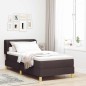vidaXL Letto con Box Spring e Materasso - Marrone Scuro, 80x200 cm, Tessuto