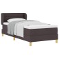 vidaXL Letto con Box Spring e Materasso - Marrone Scuro, 80x200 cm, Tessuto