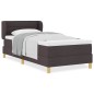 vidaXL Letto con Box Spring e Materasso - Marrone Scuro, 80x200 cm, Tessuto