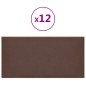 Pannelli Murali 12 pz Marroni 30x15 cm in Similpelle 0,54 m² Pannelli Murali 12 pz Marroni 30x15 cm in Similpelle 0,54 m²