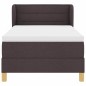 vidaXL Letto con Box Spring e Materasso - Marrone Scuro, 80x200 cm, Tessuto