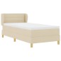 vidaXL Letto Box Spring con Materasso - Crema - 80x200 cm - Tessuto vidaXL Letto Box Spring con Materasso - Crema - 80x200 cm - Tessuto