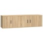 Set di Mobili Porta TV 2 pz Rovere Sonoma in Legno Multistrato Set di Mobili Porta TV 2 pz Rovere Sonoma in Legno Multistrato