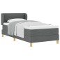 vidaXL Letto a Molle con Materasso - Grigio Scuro, 90x190 cm, Tessuto vidaXL Letto a Molle con Materasso - Grigio Scuro, 90x190 cm, Tessuto