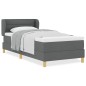 vidaXL Letto a Molle con Materasso - Grigio Scuro, 90x190 cm, Tessuto vidaXL Letto a Molle con Materasso - Grigio Scuro, 90x190 cm, Tessuto