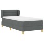 vidaXL Letto a Molle con Materasso - Grigio Scuro, 90x190 cm, Tessuto vidaXL Letto a Molle con Materasso - Grigio Scuro, 90x190 cm, Tessuto