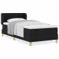 vidaXL Letto a Molla con Materasso Nero, 90x190 cm, Tessuto vidaXL Letto a Molla con Materasso Nero, 90x190 cm, Tessuto