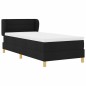 vidaXL Letto a Molla con Materasso Nero, 90x190 cm, Tessuto vidaXL Letto a Molla con Materasso Nero, 90x190 cm, Tessuto