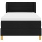 vidaXL Letto a Molla con Materasso Nero, 90x190 cm, Tessuto vidaXL Letto a Molla con Materasso Nero, 90x190 cm, Tessuto
